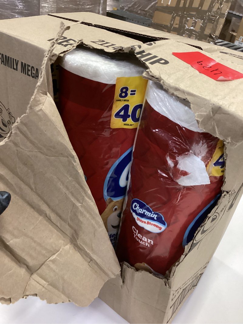 Condition photo showing New/Like New for Charmin Ultra Strong Clean Touch Toilet Paper, 24 Family Mega Rolls = 120 Regular Rolls Family Mega 275 sheet (Pack of 24)