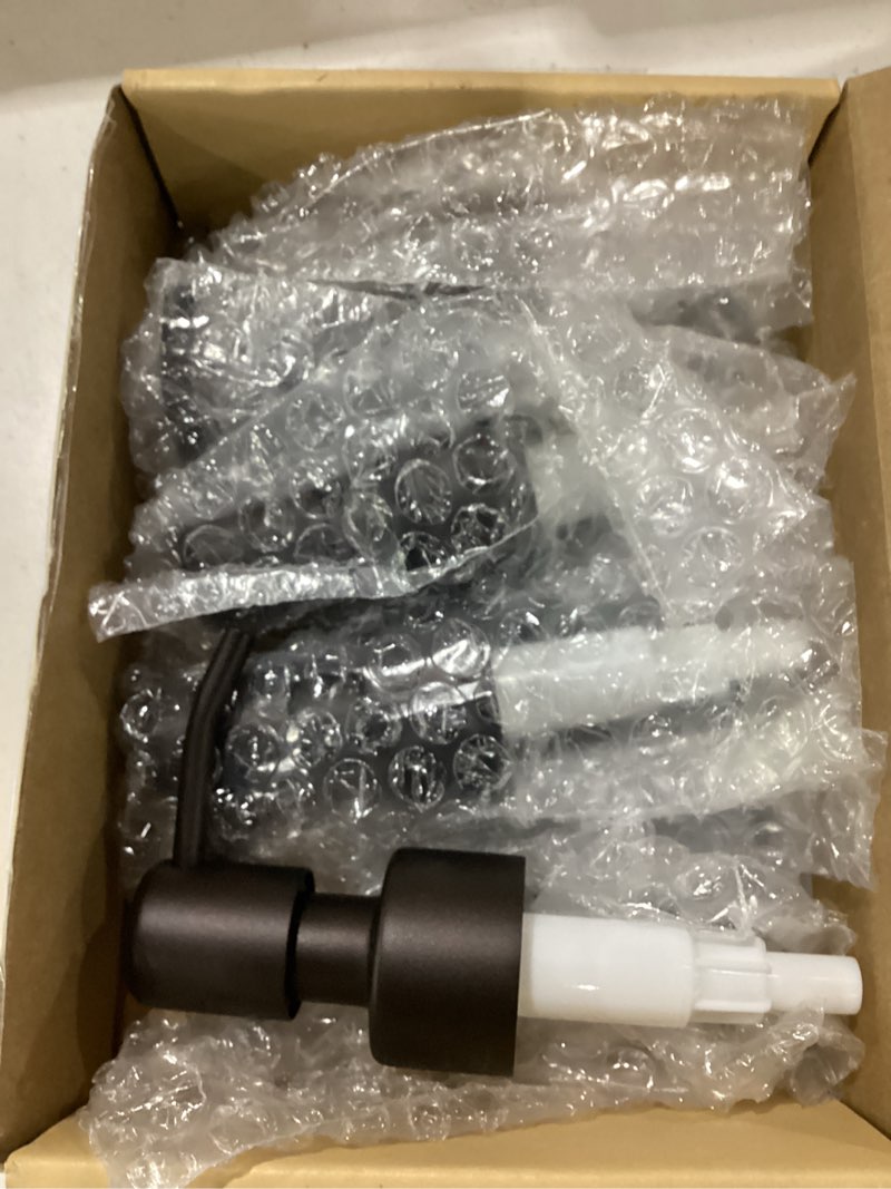 Condition photo showing Good Condition for 4pc soap dispenser lids - 304 stainless steel replacement pump with waterproof label stickers 8 pack tubes fit 28/400 thread neck bottles?for dish soap, lotions, conditioner,shampoo(bronze) bronze 4 pack