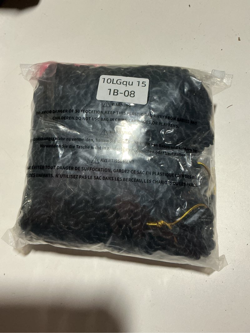 Condition photo showing As Is for leeven 10 inch wavy senegalese twist crochet hair with curly ends 8 packs black short pre looped crochet braids small hanava twist synthetic middle crochet twist for women girl kids 10 inch (pack of 8) #1b