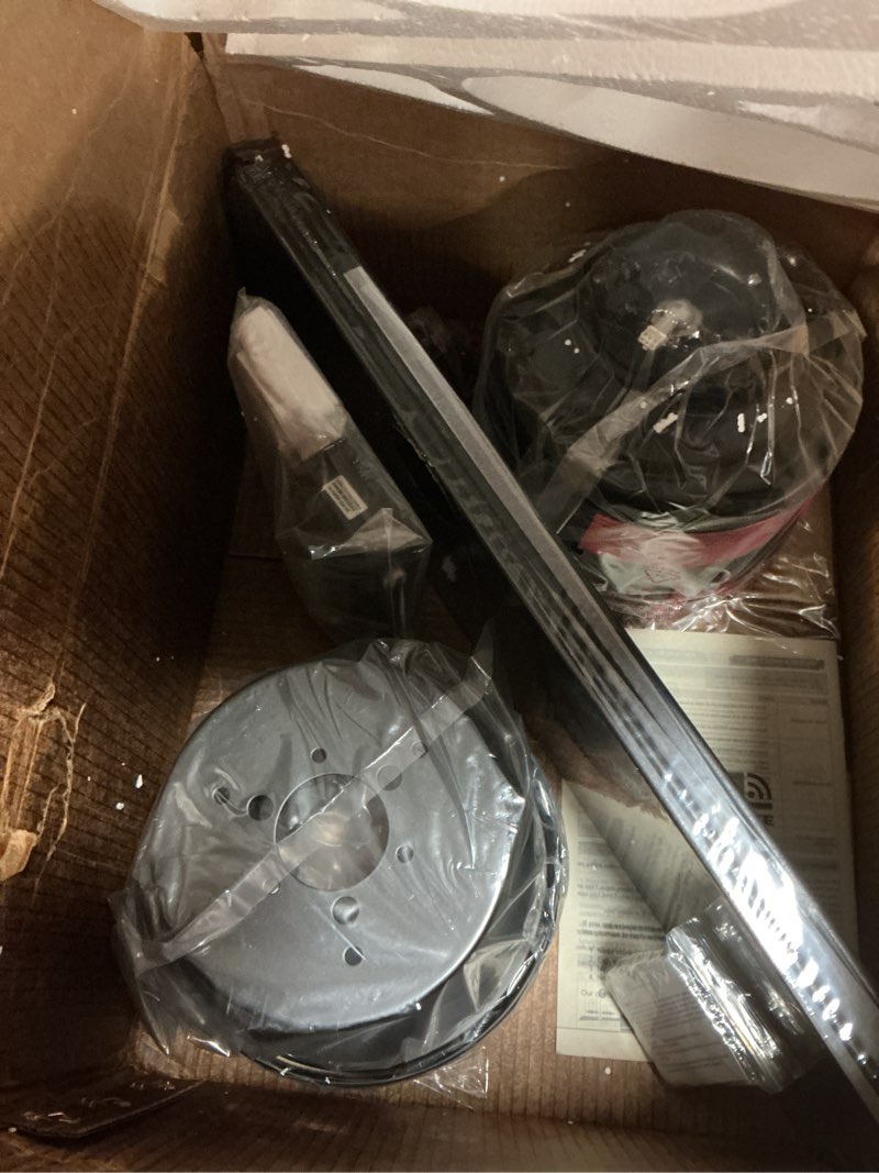 Condition photo showing Good Condition for ceiling fans with lights 52 inch, flush mount, remote control, 3cct dimmable, 6 speeds, quiet reversible dc motor, low profile hugger black ceiling fan for bedroom, living room, indoor/outdoor, etl