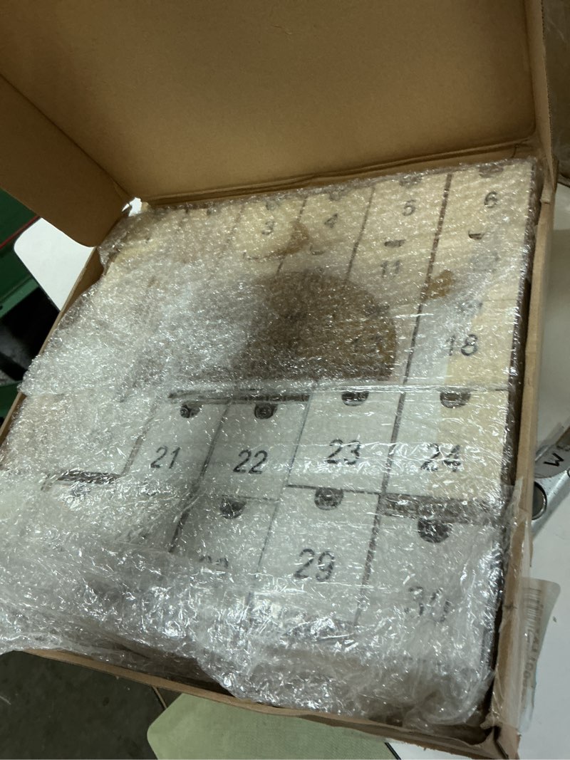 Condition photo showing Good Condition for Croblissful Ramadan Countdown Calendar Wooden Eid Mubarak Advent Calendar with 30 Pcs Drawer Muslim Ramadan Decoration for Home Fillable Islamic Art Gift Box Table Muslim Gifts Party Supplies