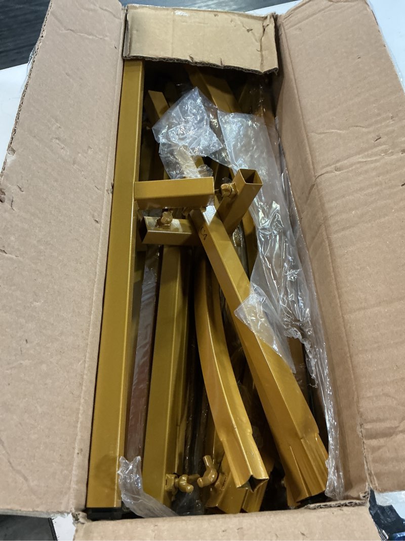 Condition photo showing Good Condition for 6 ft wedding arch frame backdrop stand for party, balloon arch stand, wedding arches for ceremony, metal gold arch frame backdrop stand for bridal baby showers birthday decoration photo 6 x 2.6 ft (hxw)