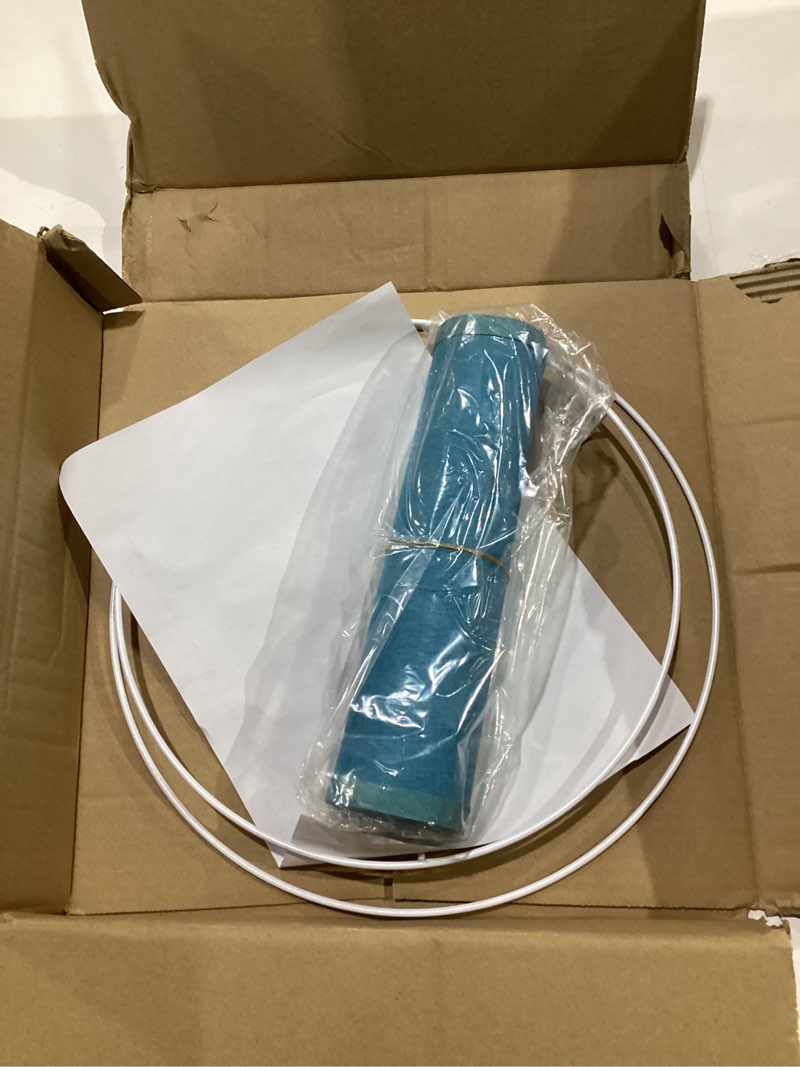 Condition photo showing New/Like New for patikil lamp shades for table lamps 11.4" top x 12.6" bottom x 9.8" high drum lamp shades for floor lamps medium linen lampshade easy assembly for lamp replacement, blue 1 blue