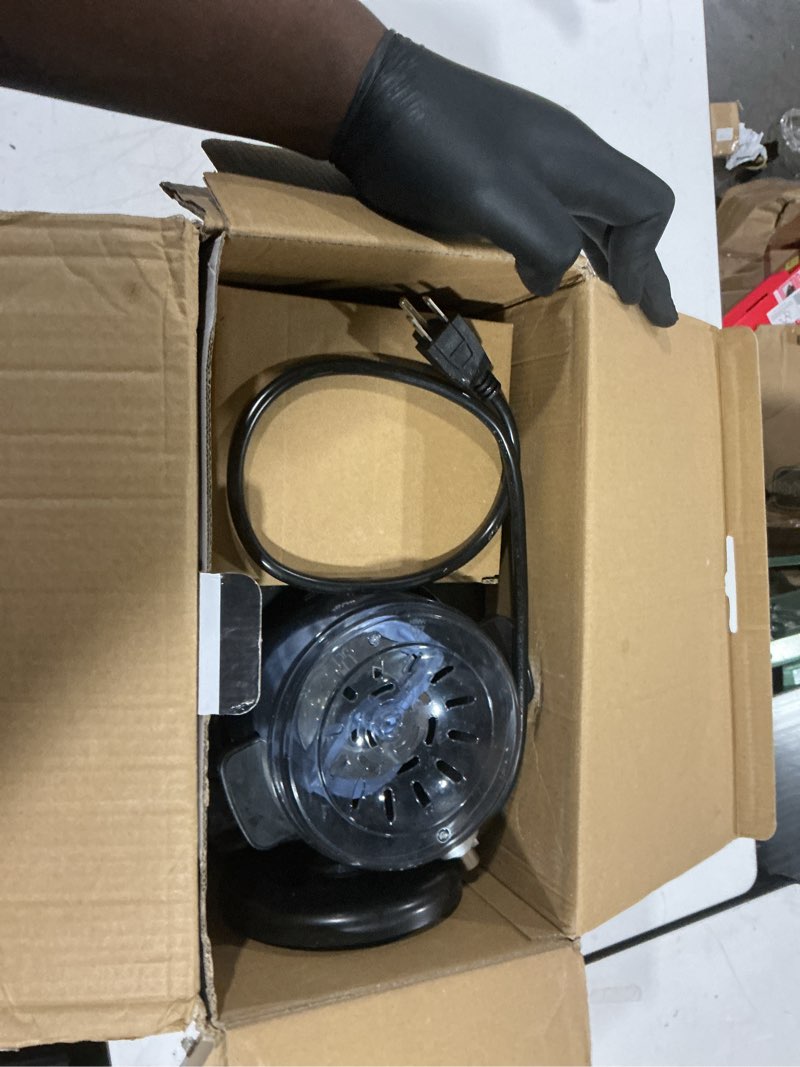 Condition photo showing As Is for slushie machine, ice cream maker, slushy machine for home and families, no ice needed with rapid chill & temperature control, multi-function for margarita, frappé, easy to clean, black