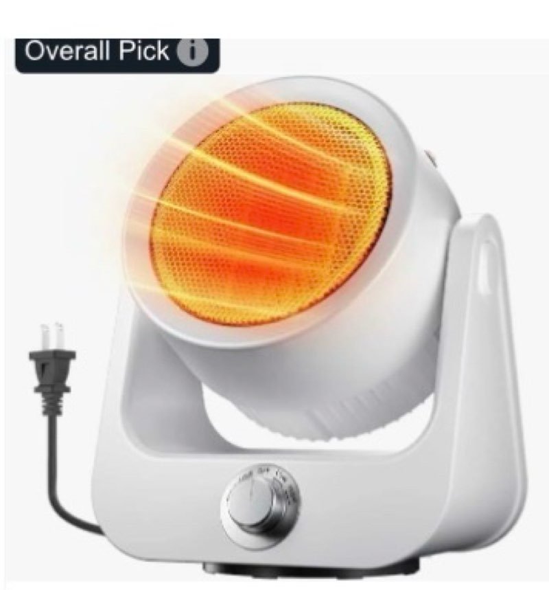 Electric Space Heaters For Indoor Use, 100°unlimited Oscillating, 2S Instant Heating, 1500W, Tip-Ove