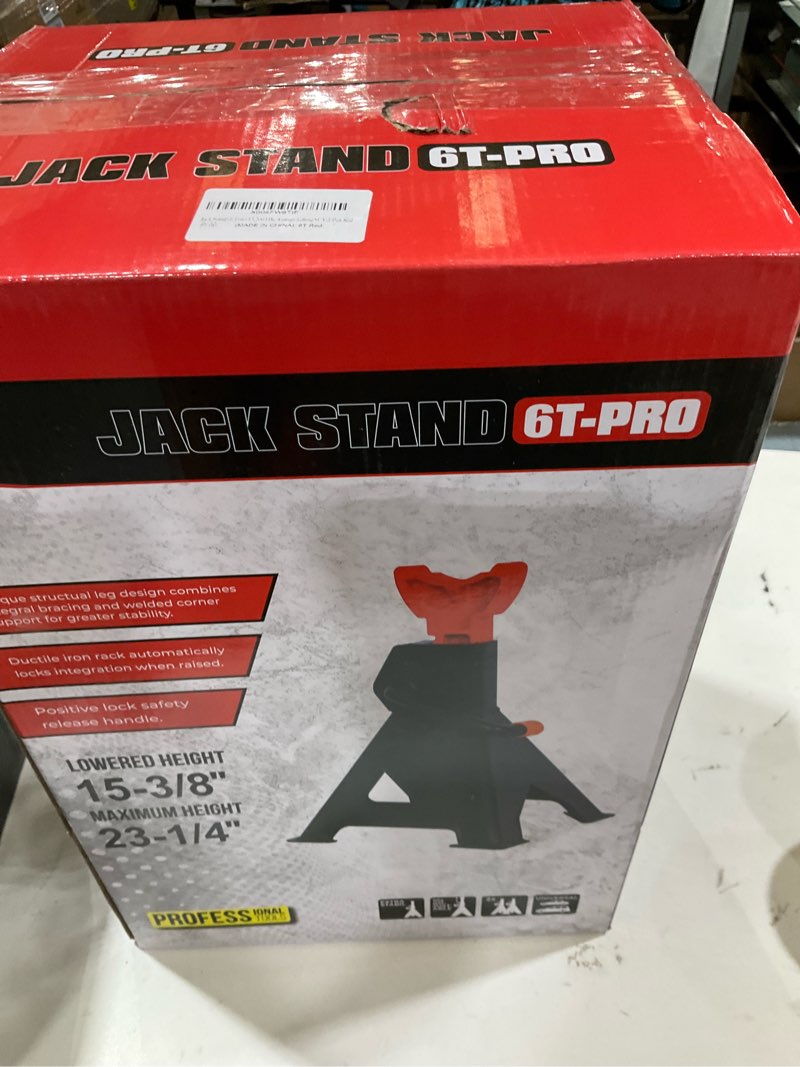 Condition photo showing New/Like New for Jack Stands 6 Ton (13,200 LBs), 15.6"-23.4" Adjustable with Double Pin Locking?Heavy Duty Jack Stand