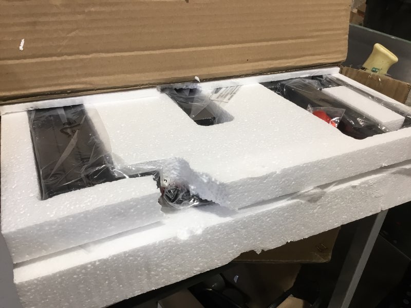 Condition photo showing Good Condition for Gadroad Round End Table with Storage Shelf, 2 Tier Farmhouse Side Table Nightstand for Living Room, Bedroom, Wood Tabletop & Black Metal Frame, Brown 15.7 * 15.7 * 23.0inches Brown No Charging Station