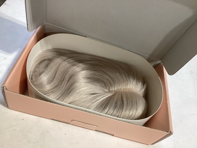 my-lady human hair toppers for women real human hair thin 7 * 13cm silk base with lace clip in remy hairpieces 150% density straight 12 inch grey