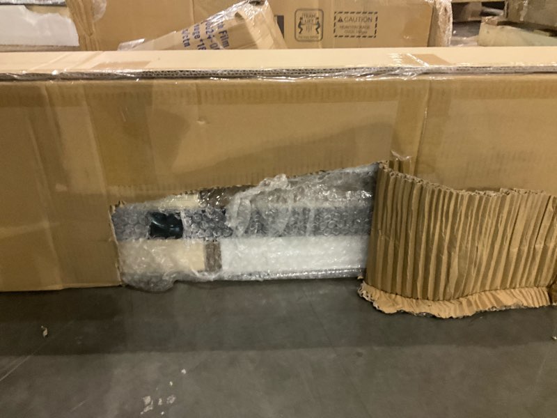 Condition photo showing As Is for FREDBECK 42in x 84in Wood Barn Door with 7FT Barn Door Hardware Kit Included K Shape Solid Spruce Pa