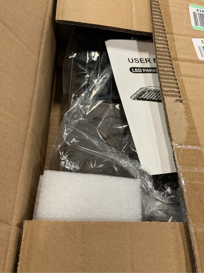 Condition photo showing Good Condition for led parking lot light 150w 22,500lm slip fitter street outdoor pole mount light with dusk-to-dawn photocell 5000k 100-277v ip65 waterproof commercial area security lighting for parking lot 1p