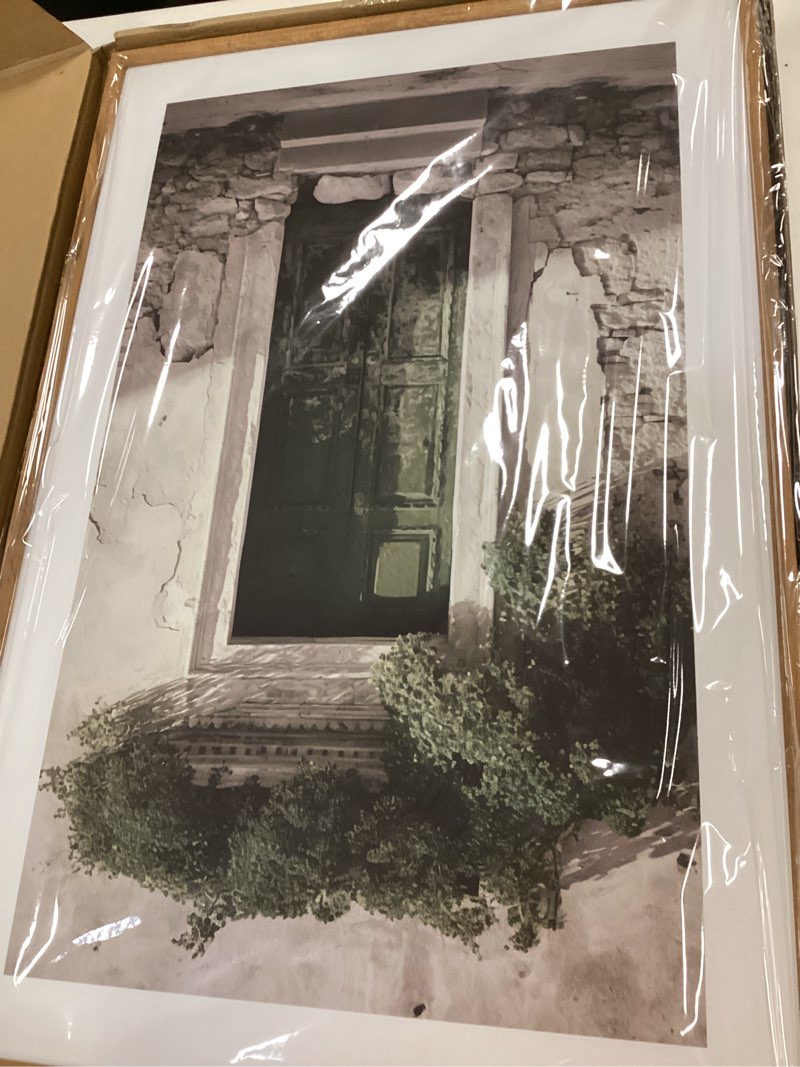 Condition photo showing Good Condition for HOURIA Large Vintage Italy City Landscape Framed Canvas Wall Art Set,Green Olive Tree Old House Wall Decor,Malta Modern Minimalist Country Farmhouse Art Print for Living Room,Bedroom,Office- 24"x36"x3 Italy City Landscape Wall Art 24''x36''x3
