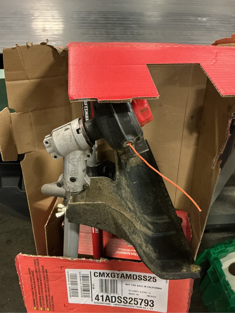 Condition photo showing As Is for craftsman ws2200 25-cc 2-cycle 17-in straight shaft attachment capable gas string trimmer