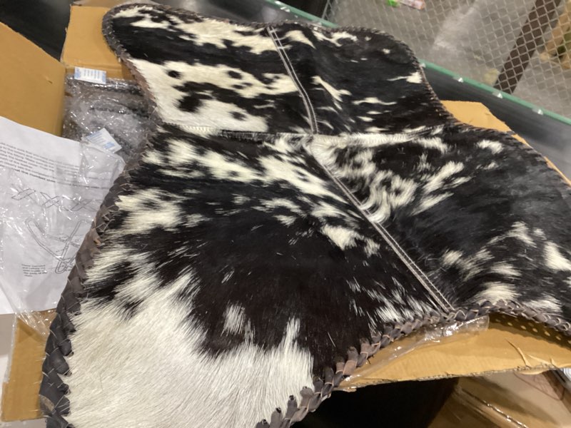 cuero Handmade Leather Butterfly Chair Living Room - Side Hand Stich Leather Chair Butterfly (Black 