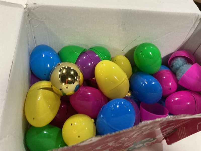 Condition photo showing Good Condition for [ surprise golden egg ] 100 pcs prefilled easter eggs with assorted toys,100 plastic easter eggs fillers with toys for kid non candy toddler boys girls prizes easter basket stuffers party favors
