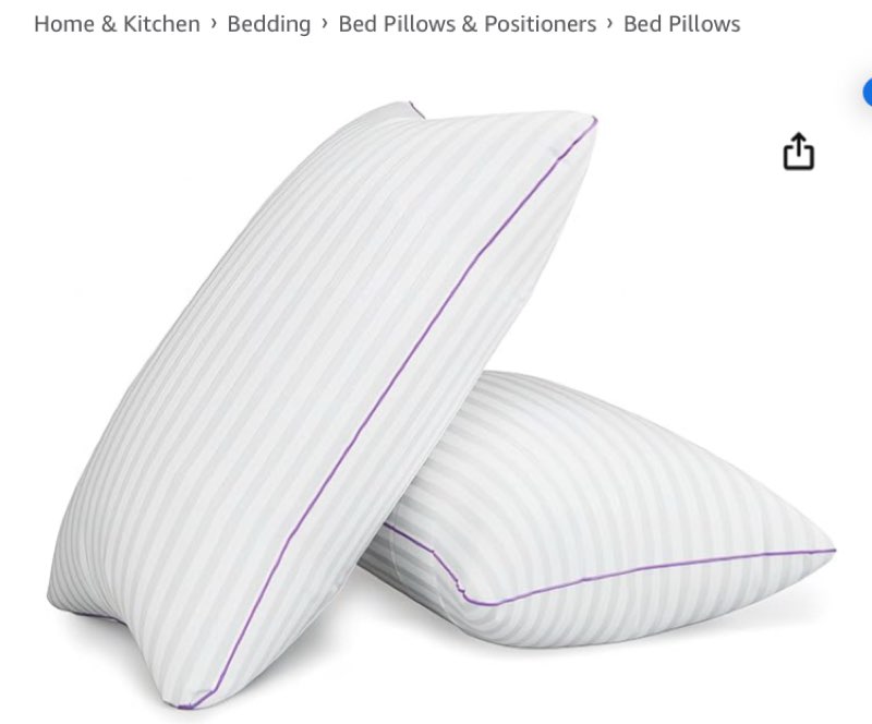 Pillows Queen Size Set of 2,Breathable Hotel Collection Bed Pillows for Sleeping Medium Firm Down Alternative Microfiber Filled,20 x 30 Inches