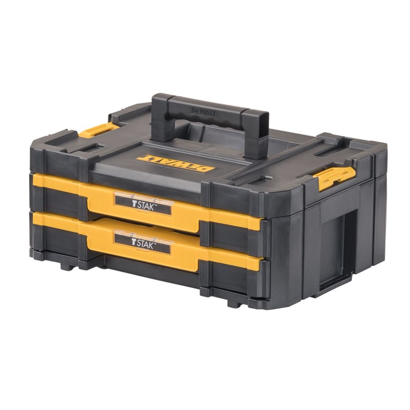 dewalt tstak tool storage organizer with double drawers, holds up to 16.5 lbs. (dwst17804)