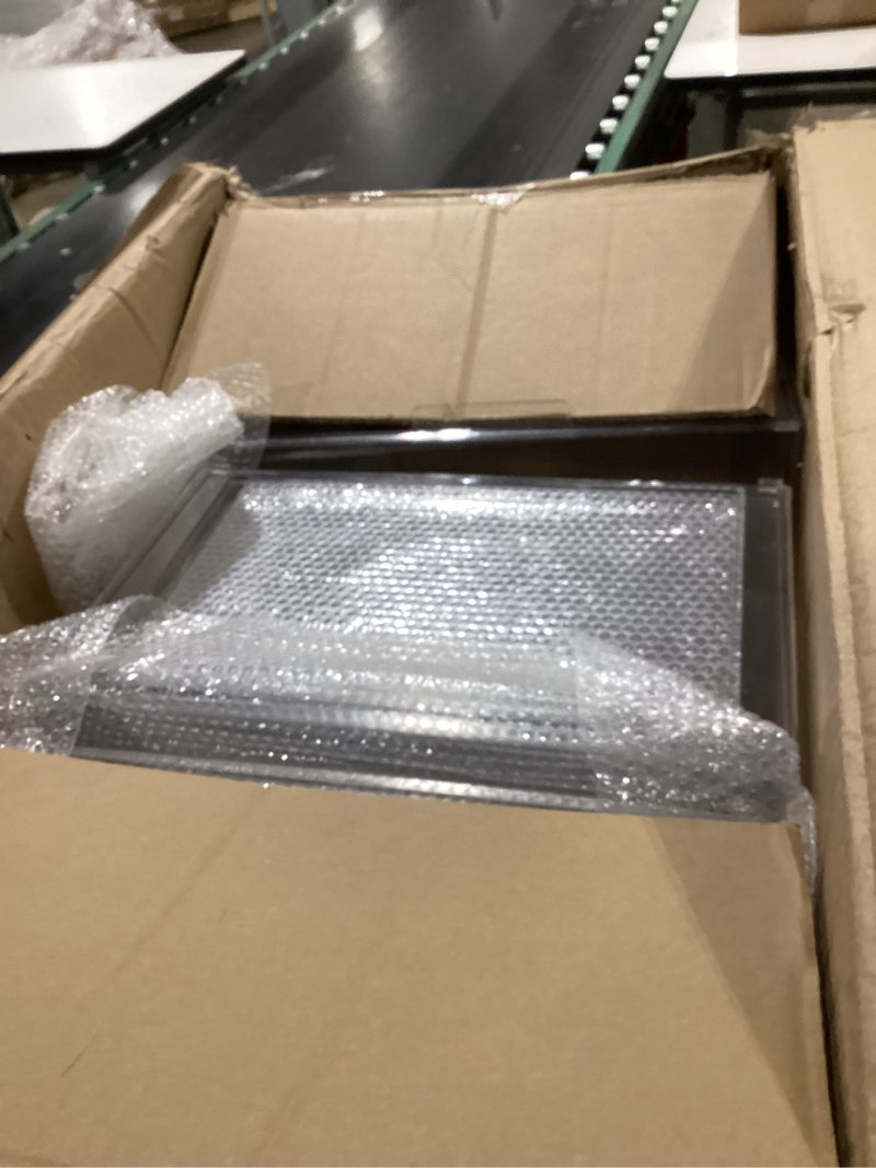 Condition photo showing Good Condition for mDesign Plastic Stackable Closet Storage Organizer Bin Containers with Front Pull Drawer for Cabinet, Desk, Shelf, Cupboard, or Dresser Organization - Lumiere Collection - 4 Pack - Clear 14 x 14 x 8 (Pack of 4)