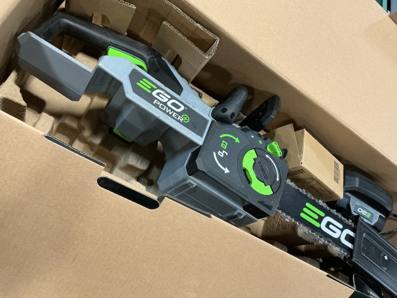 Condition photo showing As Is for ego power+ 16'' chainsaw