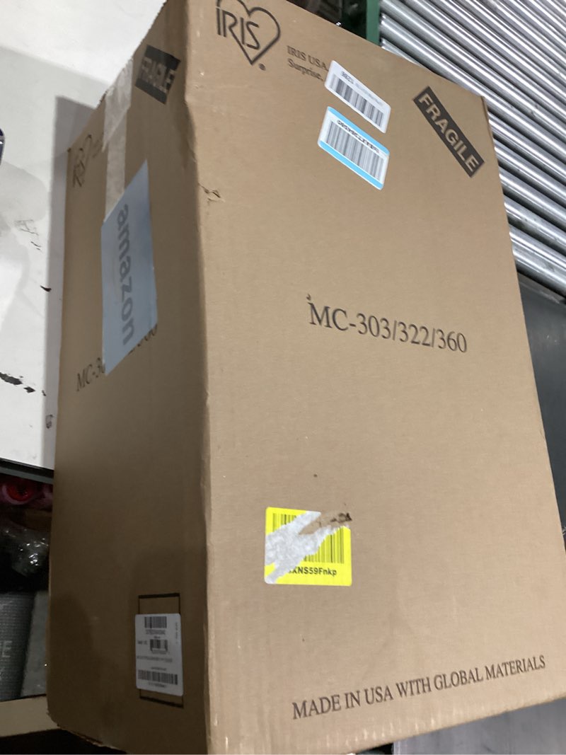 Condition photo showing As Is for IRIS USA Plastic Drawer Storage Organizer Rolling Cart, with Wheels Casters, 4-Drawers, for Classroom Art Craft Supplies Dresser Closet Bathroom Laundry Room, Black/Pearl 4 Drawer with Wheels