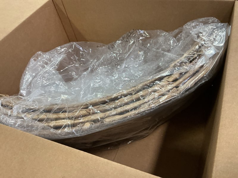 Condition photo showing Good Condition for Sweetcrispy 36inch Christmas Tree Collar for 9ft Trees, Woven Hyacinth Rattan 4-Panel Collar w/Cord Access Hole & Easy Lock Design, Natural Natural 36IN