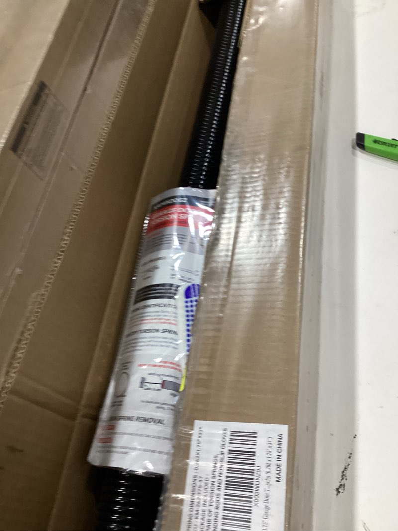 Condition photo showing New/Like New for Pair of 1.75" Garage Door Torsion Springs Set with Non-Slip Winding Bars&Gloves, High Precision Electrophoresis Oil-Free Black Coated for Replacement, MIN 16,000 Cycles (0.262 x 1.75"x 37") 0.262X1.75"X37"