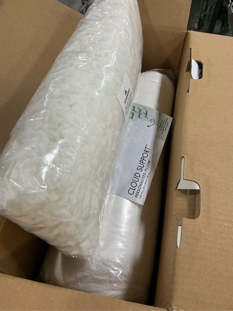 Condition photo showing Good Condition for Bed Pillows Cross Cut Memory Foam for Sleeping,Queen Size Bedding Pillow(White), Washable Supportive Pillow for Sleeping, Adjustable Density for Back, Stomach and Side Sleeper