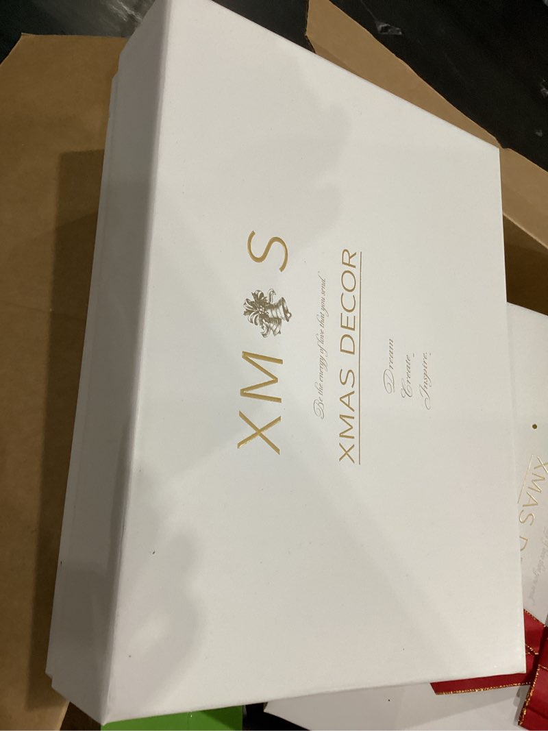 Condition photo showing New/Like New for 12Pcs Green Satin Christmas Ball Ornaments, 3.15 Luxury Silk Glitter Xmas Tree Decorations for Home Decor (Green)