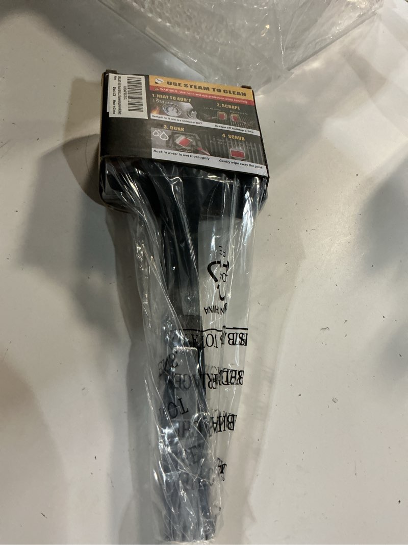 Condition photo showing Good Condition for grillart grill brush bristle free. steamwizards bbq replaceable cleaning head, seamless-fit scraper tools for cast iron/stainless-steel grates griddle, safe barbecue grill cleaner brush-dark black dark night
