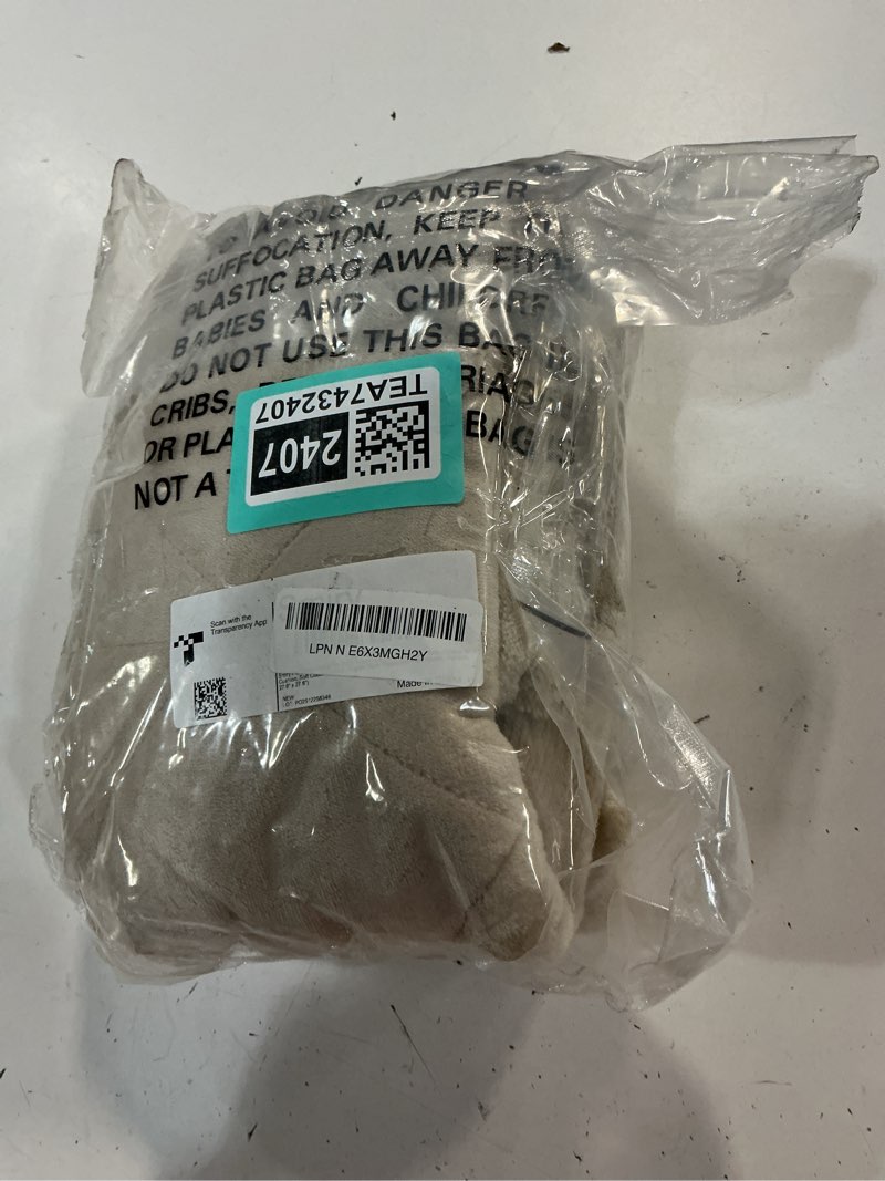 Condition photo showing Good Condition for smiry couch cover for dogs, non slip washable pet sofa protector for large dogs, cats, fuzzy plush sofa covers backrest & armrest, against fur, dirt & scratch resistant, apricot, 27.6"×27.6" apricot 27.6"x27.6"