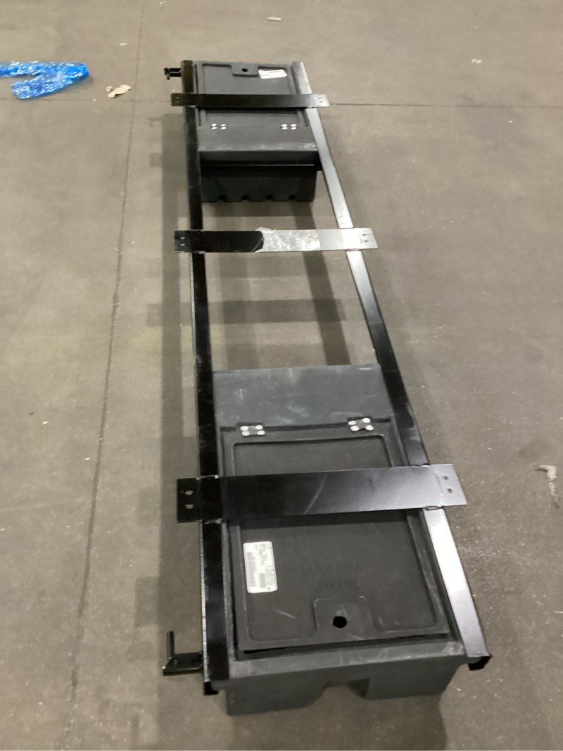 Condition photo showing As Is for Lippert 175180 RV Under Chassis Storage Unit 96" x 21"