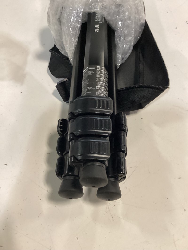Condition photo showing Good Condition for 72" aluminum travel camera tripod, compact flat-tube stand with 360° ball head, phone holder, quick-release plate, wireless remote & carry bag for dslr, mirrorless cameras and smartphones