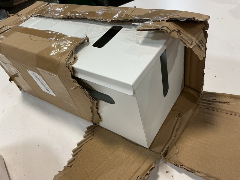 Condition photo showing Good Condition for cable management box - large cord organizer box to hide power strip & under desk, tv computer wires cable organizer box with baby proofs, desk cord organizer for home/office - white