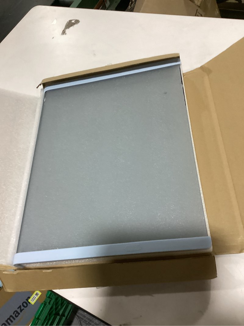 Condition photo showing As Is for clear glass cutting board 17x13.3" cutting boards for kitchen countertop,upgraded acrylic cutting board,perfect for bread,meat,veggies & more,kitchen essential gadgets (blue)