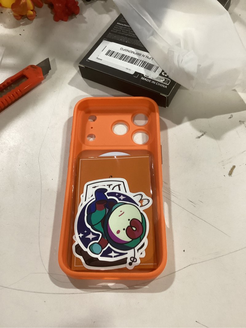 Condition photo showing New/Like New for CANSHN Magnetic Compatible with iPhone 17 Pro Case, Upgraded [Full Camera Protection] [Compatible with Magsafe] [Translucent Matte] Shockproof Protective Phone Cover 6.3 Inch - Orange iPhone 17 Pro (6.3 Inch,3 Lens) Orange