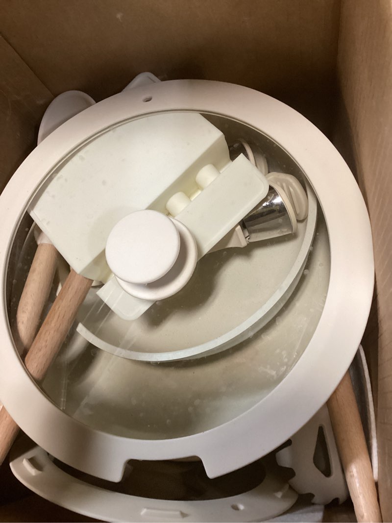 Condition photo showing As Is for Astercook Ceramic Non-stick Cookware 21 Pcs Pots and Pans Set, Detachable Handle, RV Kitchen Non Stick Cooking Set Removable Handles, Oven Safe, Induction Ready, Stackable, Cream White