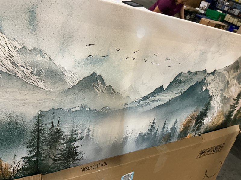 Condition photo showing Good Condition for mhartk66 large wall art for living room canvas wall decor for bedroom modern office decorations forest trees landscape pictures lake view wall paintings canvas artworks ready to hang home decor 60"l x 30"w forest landscape pictures