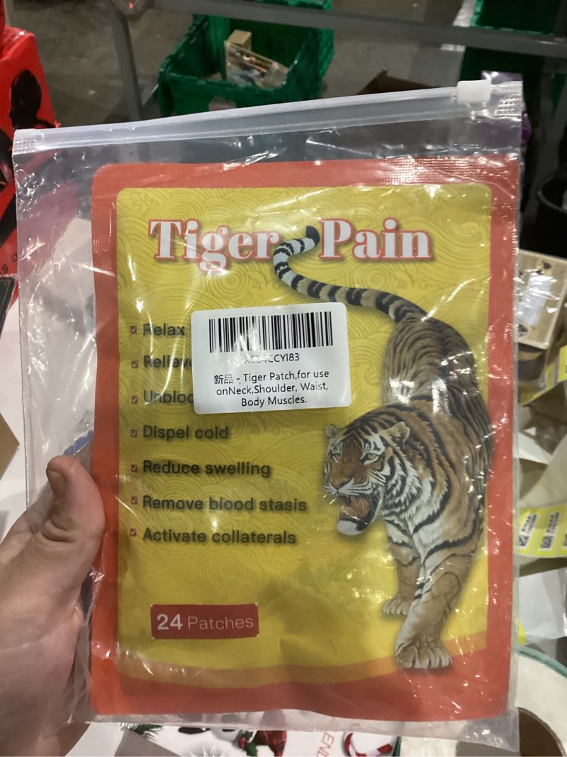 Condition photo showing New/Like New for 48pcs tiger patches,tiger plaster for use on neck, shoulder, waist, body muscles, etc.