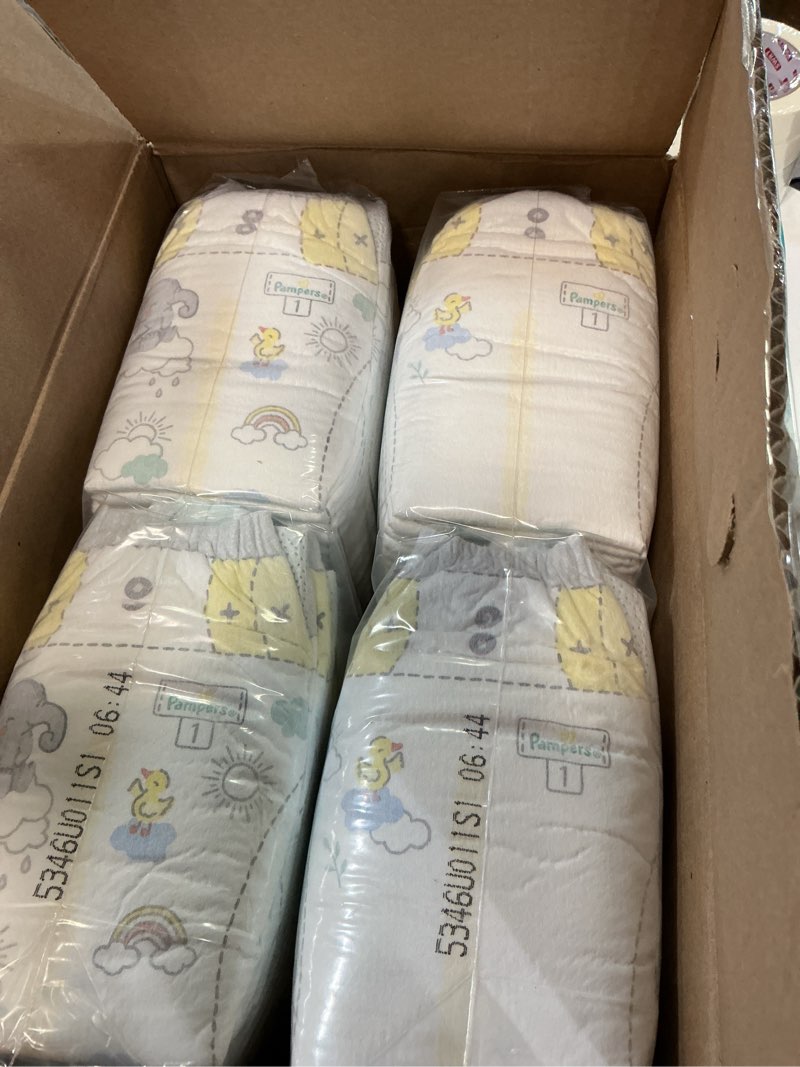 Condition photo showing Good Condition for Pampers Swaddlers Diapers, Size 1 (8-14 lbs), 96 Count, Absorbent, Keeps Baby Dry and Comfortable, Skin Safe Disposable Baby Diaper (Packaging May Vary) Size 1 96
