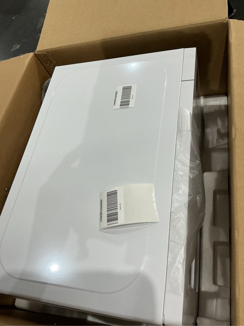 Condition photo showing Good Condition for commercial chef 0.7 cu ft microwave with 10 power levels, 700w microwave with digital display, countertop microwave with child safety door lock, programmable with push button, white white 0.7 cubic feet