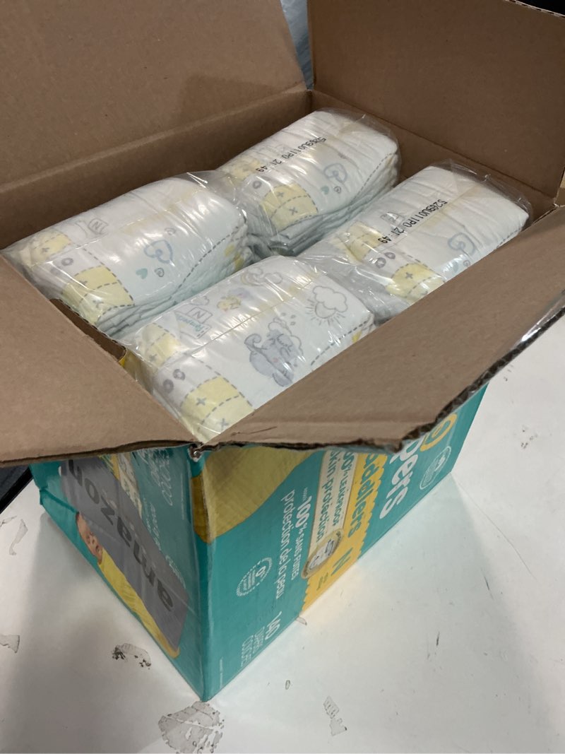 Condition photo showing New/Like New for (Size: Newborn )Pampers Swaddlers Diapers, Size 0 (up to 10 lbs), 140 Count, Absorbent, Keeps Baby Dry and Comfortable, Skin Safe Disposable Baby Diaper (Packaging May Vary) Newborn 140