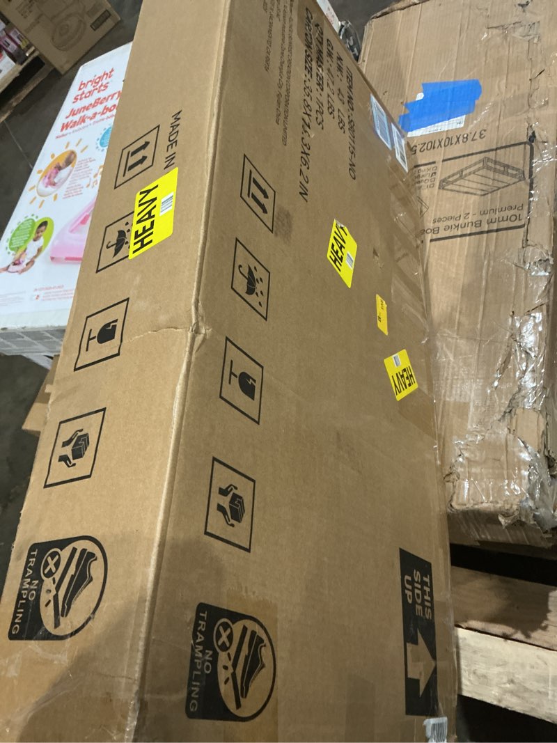 Condition photo showing As Is for Sideboard Buffet Storage Cabinet - Wood Cabinets with Adjustable Shelves Fluted Doors, Anti-Tip Console Table for Kitchen Dining Living Room or Entryway Hallway, Easy Assembly, Natural Natural 15"Dx31.5"Wx31.1"H