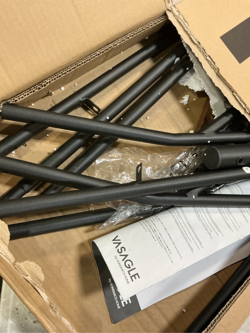 Condition photo showing Good Condition for VASAGLE Ladder Shelf, 4-Tier Bookshelf, Storage Rack, Bookcase with Steel Frame, for Living Room, Home Office, Kitchen, Bedroom, Industrial Style, Rustic Brown and Ink Black ULLS44X Industrial 4 Tiers (22"W) Rustic Brown + Ink Black