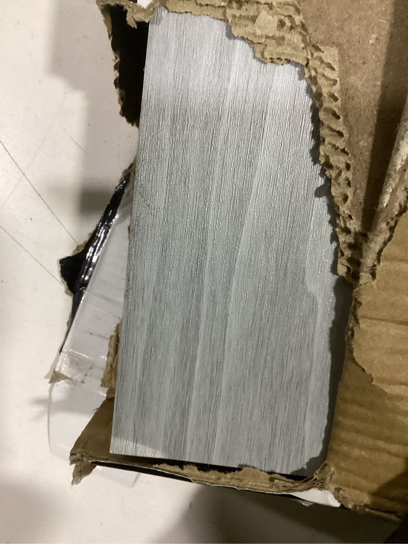 Condition photo showing Good Condition for 54 sq.ft. peel and stick vinyl floor tiles 36" x 6" wood look planks, 36 pack waterproof self-adhesive flooring tiles, diy for renter, kitchen, living room, rv, light grey 36x6 inch light grey 36