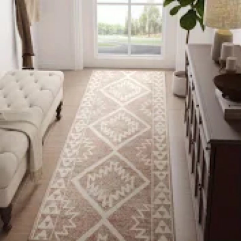 jinchan Boho Kitchen Runner Rug 3x10 Moroccan Trellis Hallway Runner Rug Washable Tribal Non Slip So