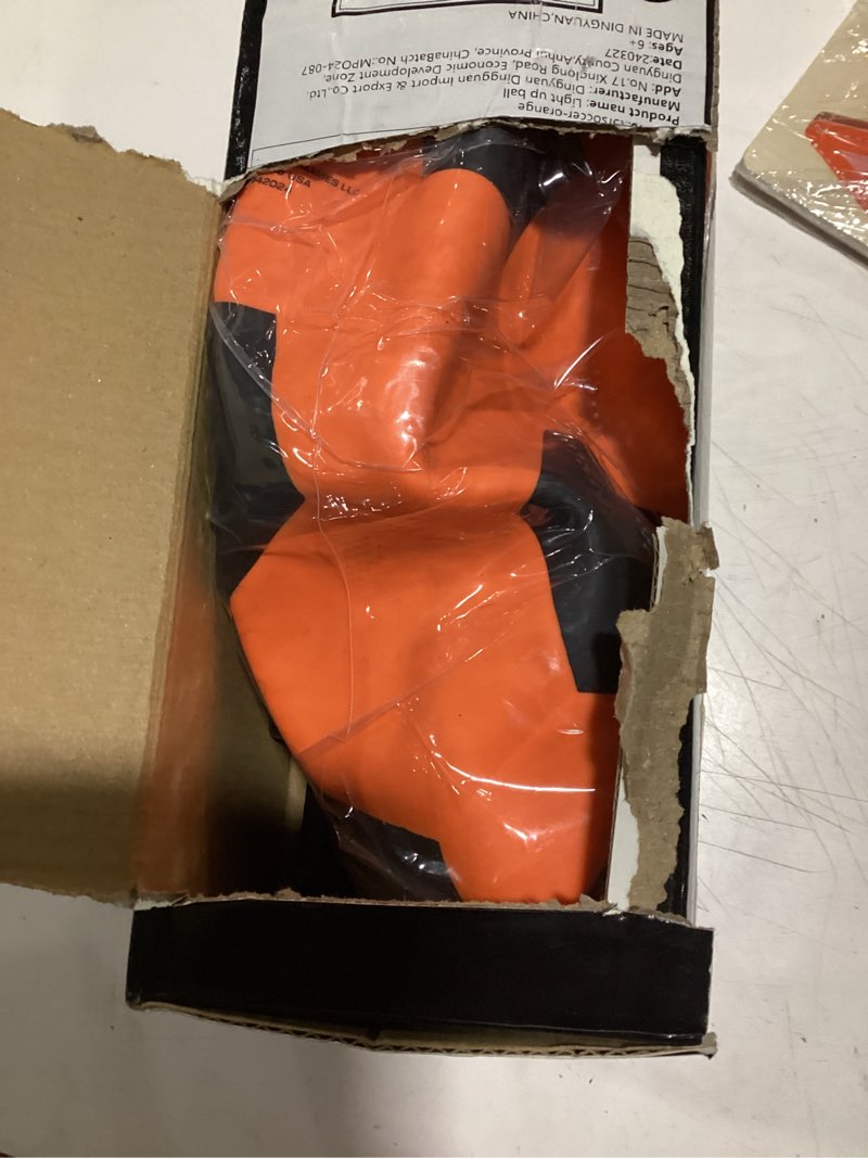 Condition photo showing Good Condition for Glow in The Dark Soccer Ball - Water-Resistant, Official Size 5, Light Up with Every Kick, Includes Pump, Manual & Extra Batteries - Perfect Soccer Gifts for Kids and Teen Boys Orange