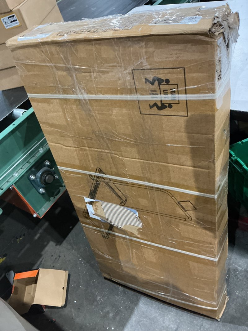 Condition photo showing As Is for walking pad treadmill for home - folding treadmills with handle bar portable compact fold up indoor foldable handles electric walk pads small spaces mini running quiet under bed office