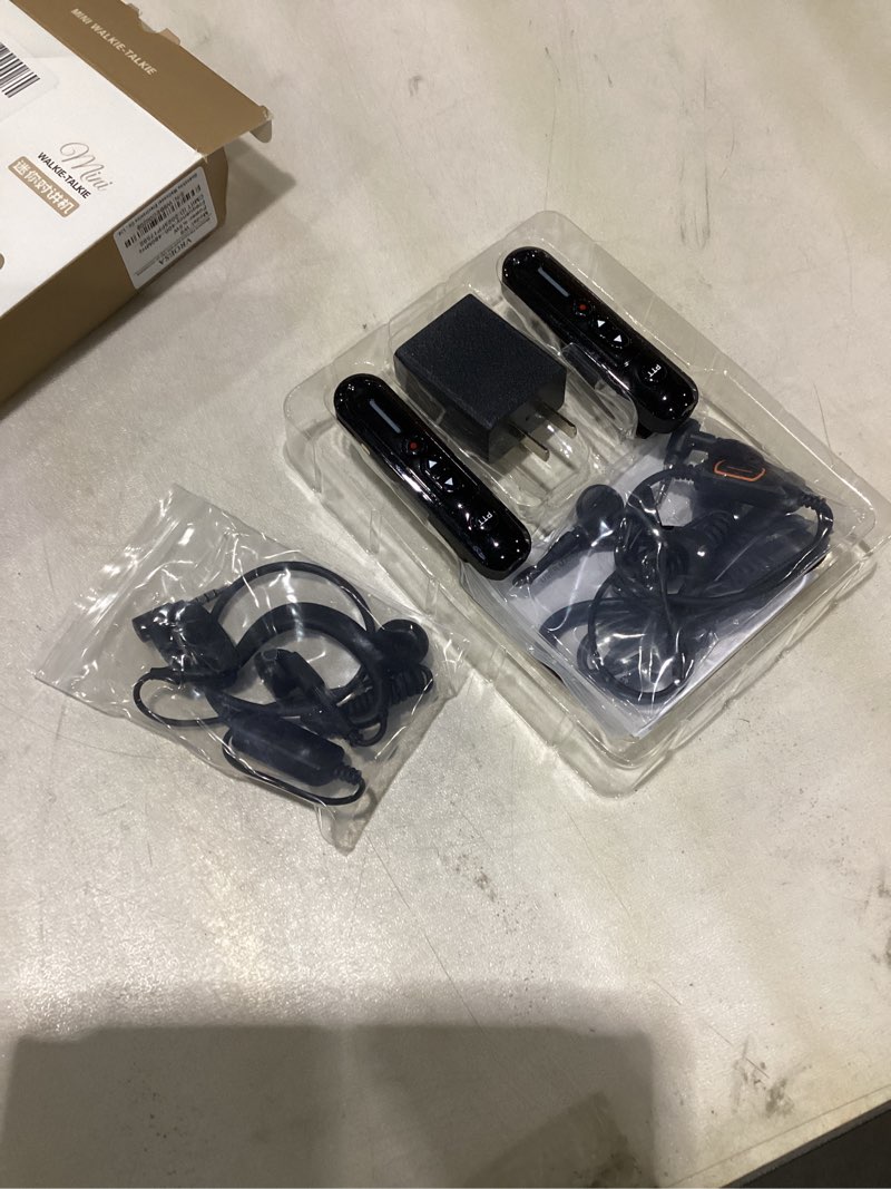 Super Mini Walkie Talkies Pro Two Way Radio with Earpieces, Rechargeable Portable Communication Set 