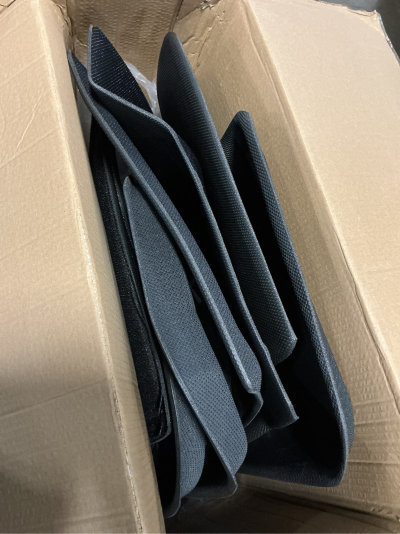 Condition photo showing Good Condition for oedro upgraded floor mats fit for tesla model y 7-seater 2020-2025, all weather tpe cargo liners, 9 pcs car mats tailored fit model y 7-seat accessories, 1st and 2nd 3rd row with backrest mats