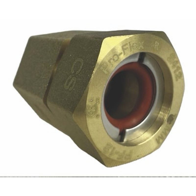 pro-flex 1/2-in csst brass flare female adapter