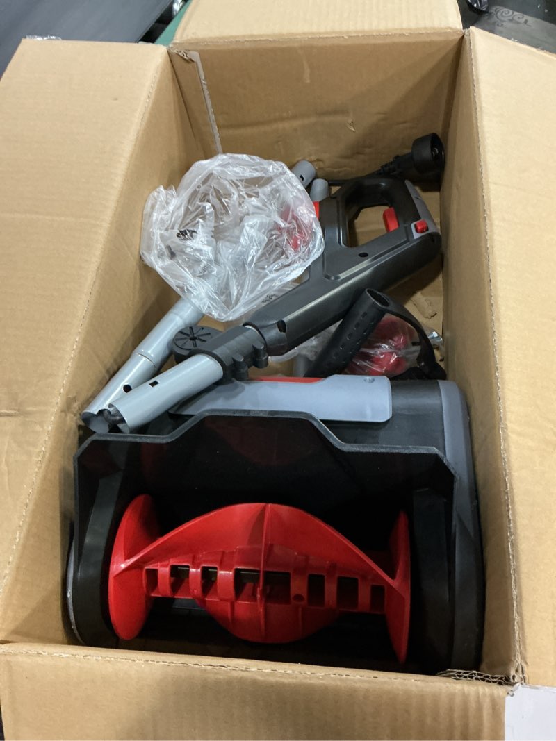 Condition photo showing Good Condition for EWORK Corded Snow Shovel 11-Inch 1200W 10A Powerful Electric Snow Shovels, 6-Inch Clearing Depth, 23-Foot Max Throw Distance, Power Snow Blower for Driveway, Steps, Sidewalk, Porch